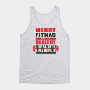 Merry Fitmas Quote Tank Top